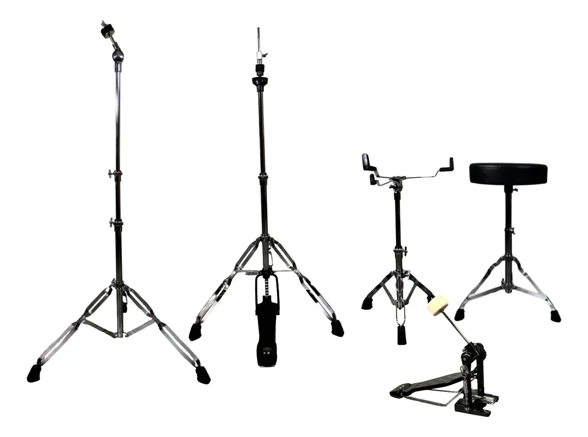 Batería Evolution Nytro X Factor con Platillos, Color Plata con Rayas - Imagen 2