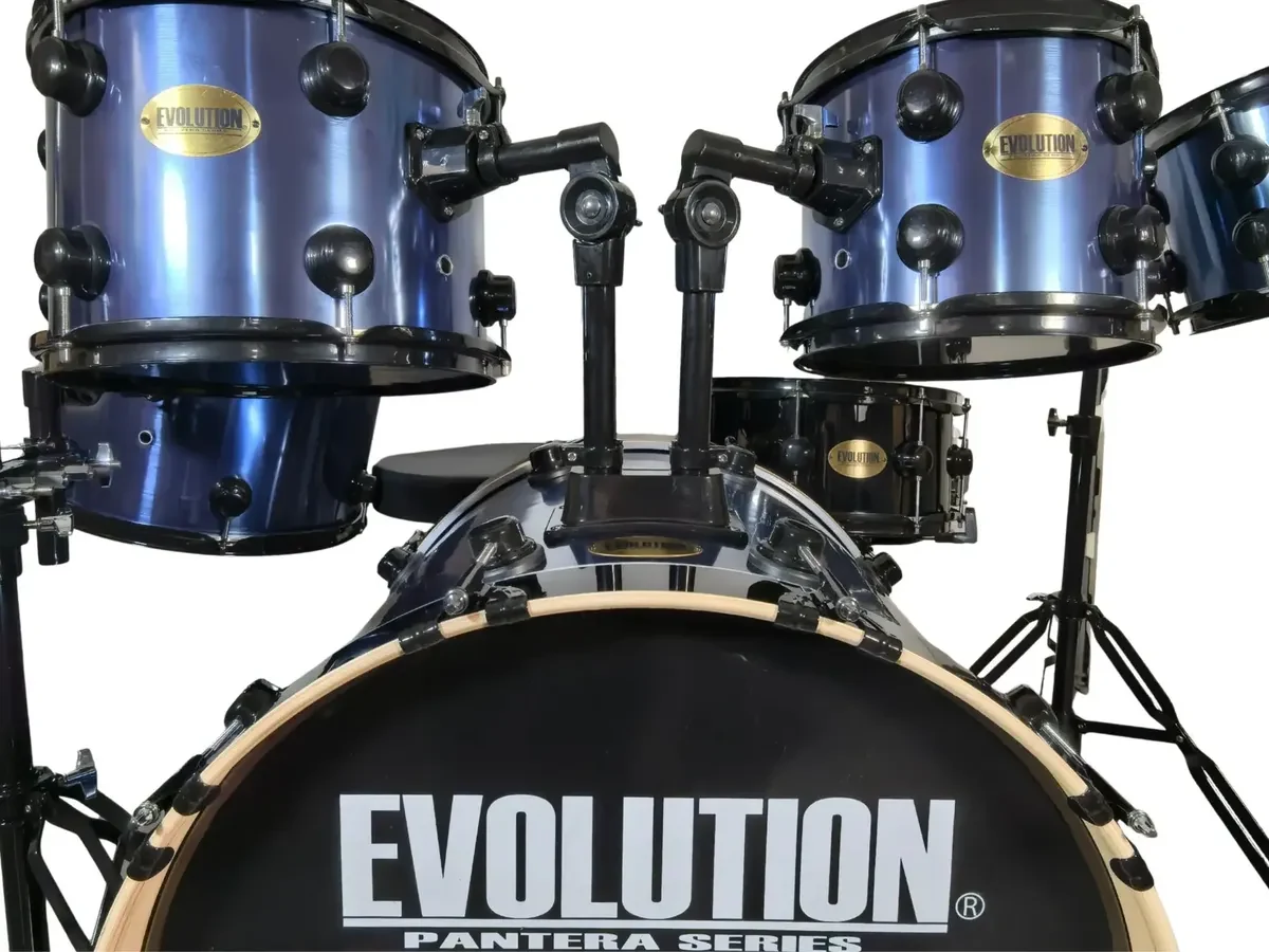 Batería Pantera Evolution 6 Piezas Color Azul Metálico - Imagen 4