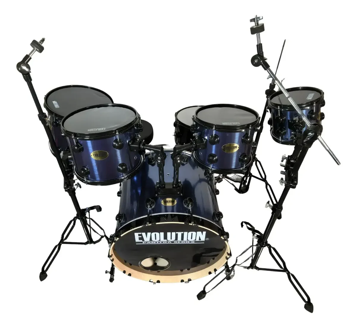 Batería Pantera Evolution 6 Piezas Color Azul Metálico - Imagen 6