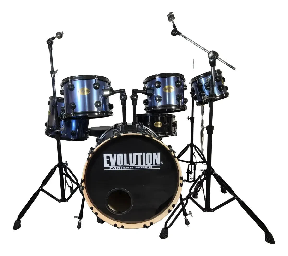 Batería Pantera Evolution 6 Piezas Color Azul Metálico - Imagen 8