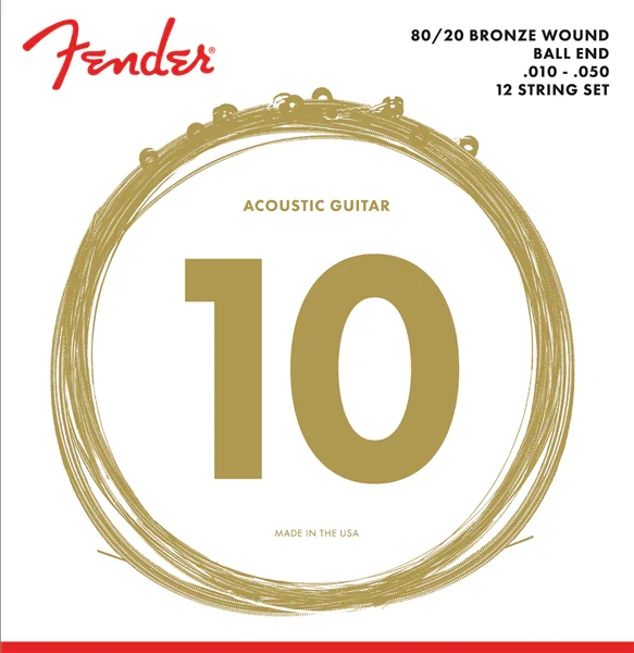 Juego de 12 Cuerdas para Guitarra Acústica Fender