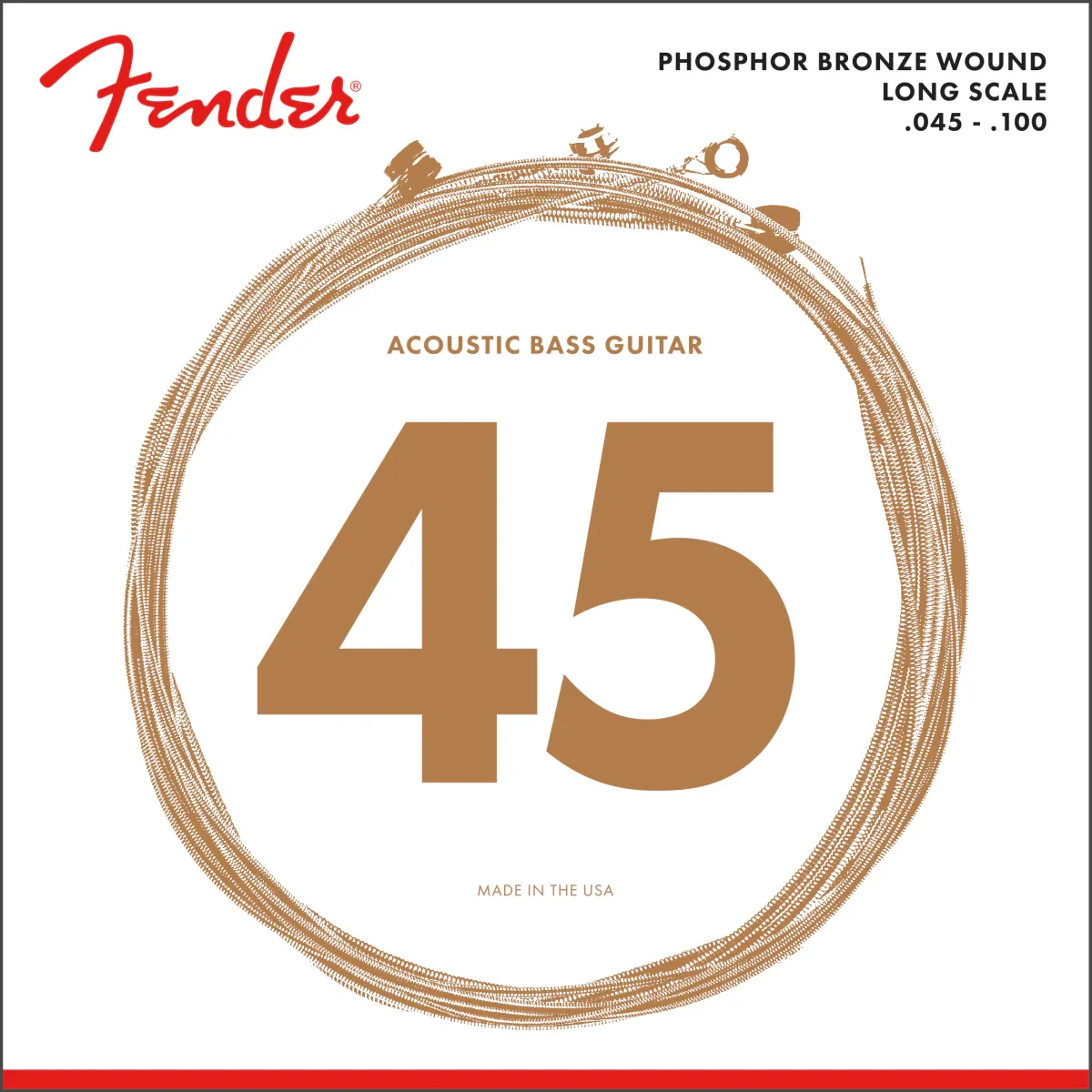 Juego de Cuerdas para Bajo Acústico Fender 8060 Phosphor Bronze 045-100