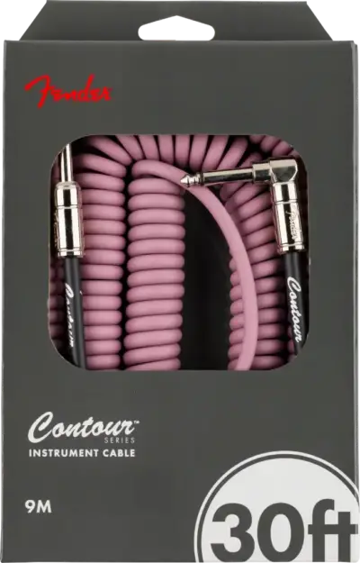 Fender Contour Series Cable en Espiral de 30 ft - Burgundy Mist