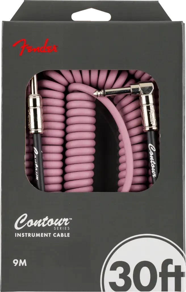 Fender Contour Series Cable en Espiral de 30 ft - Burgundy Mist