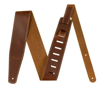 Fender Strap Brooken de Piel Natural Color Café