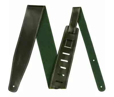 Correa de guitarra de cuero Fender Thali verde