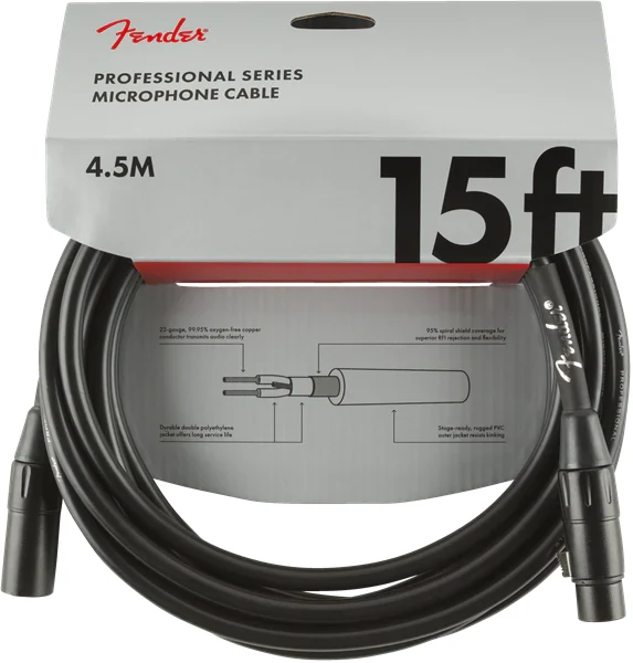 Cable para micrófono Fender Professional Series 4.5 metros