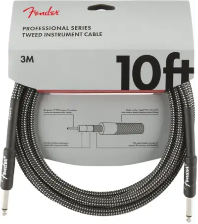 Cable de instrumento Fender Deluxe Series Gray Tweed 3 metros