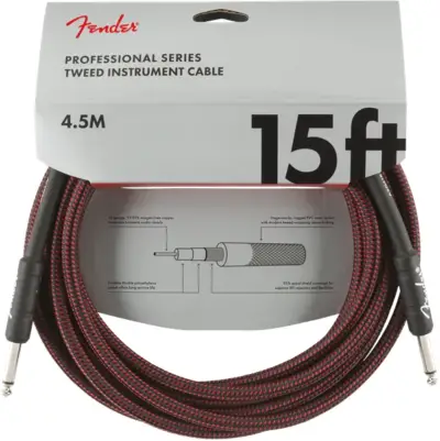 Cable de instrumento Fender Deluxe Series Red Tweed 4.5 metros