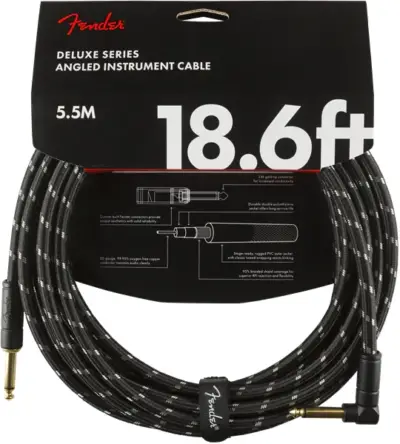 Cable para instrumento Fender Deluxe Series Black Tweed 5.5 metros