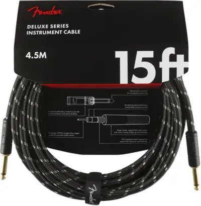 Cable para instrumento Fender Deluxe Series Black Tweed 4.5 metros