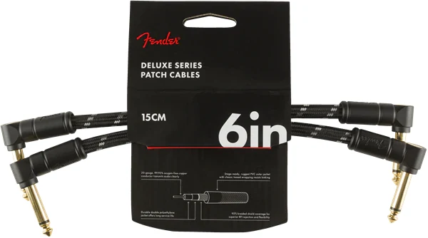 Fender Kit de 2 Cables de Parcheo Deluxe Series 15 cm