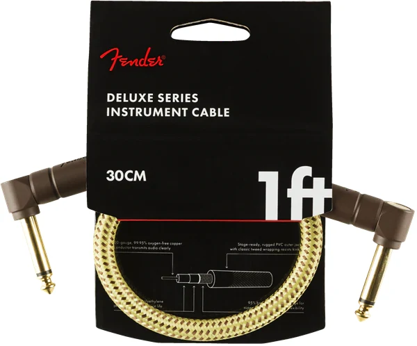 Cable de instrumento Fender Tweed Deluxe 30 cm