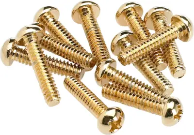 Juego de Tornillos para Pickup y Selector Gold Fender - 12 Piezas