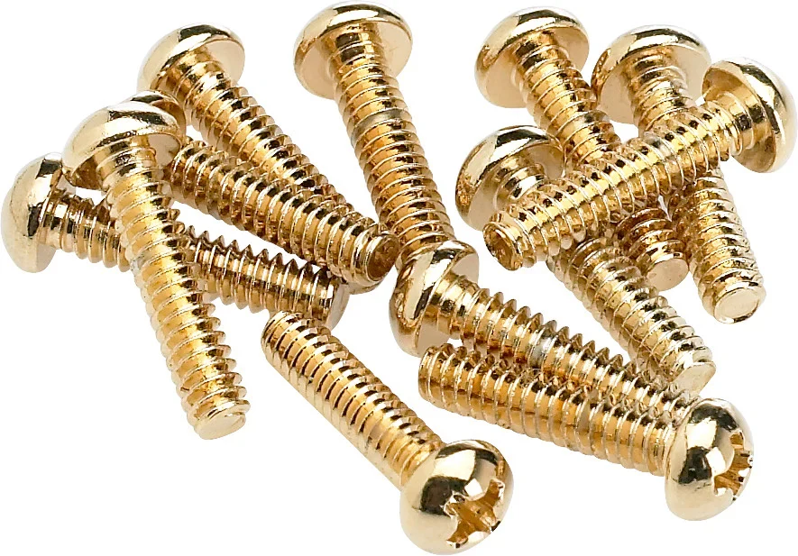 Juego de Tornillos para Pickup y Selector Gold Fender - 12 Piezas