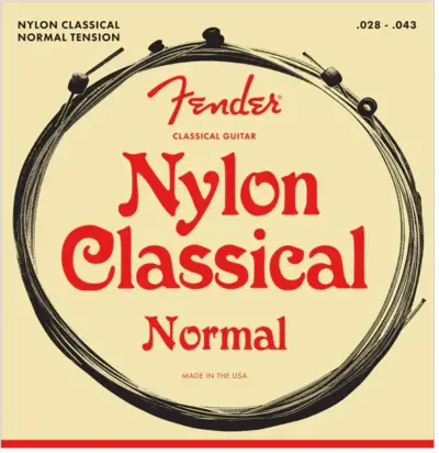 Cuerdas de guitarra clásica Fender 130 Nylon con extremos de bola – Paquete de 6 cuerdas