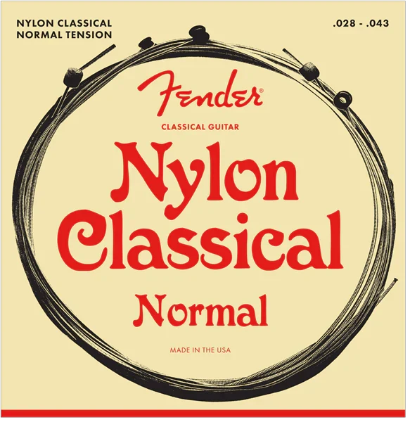 Cuerdas de guitarra clásica Fender 130 Nylon con extremos de bola – Paquete de 6 cuerdas