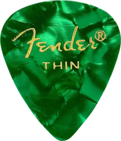 Fender Juego de 12 Plumillas Thin Verde Moto