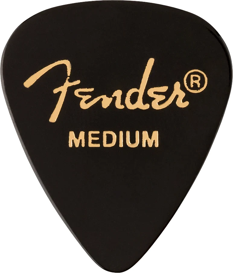 Fender Juego de 12 Plumillas Negras Medium