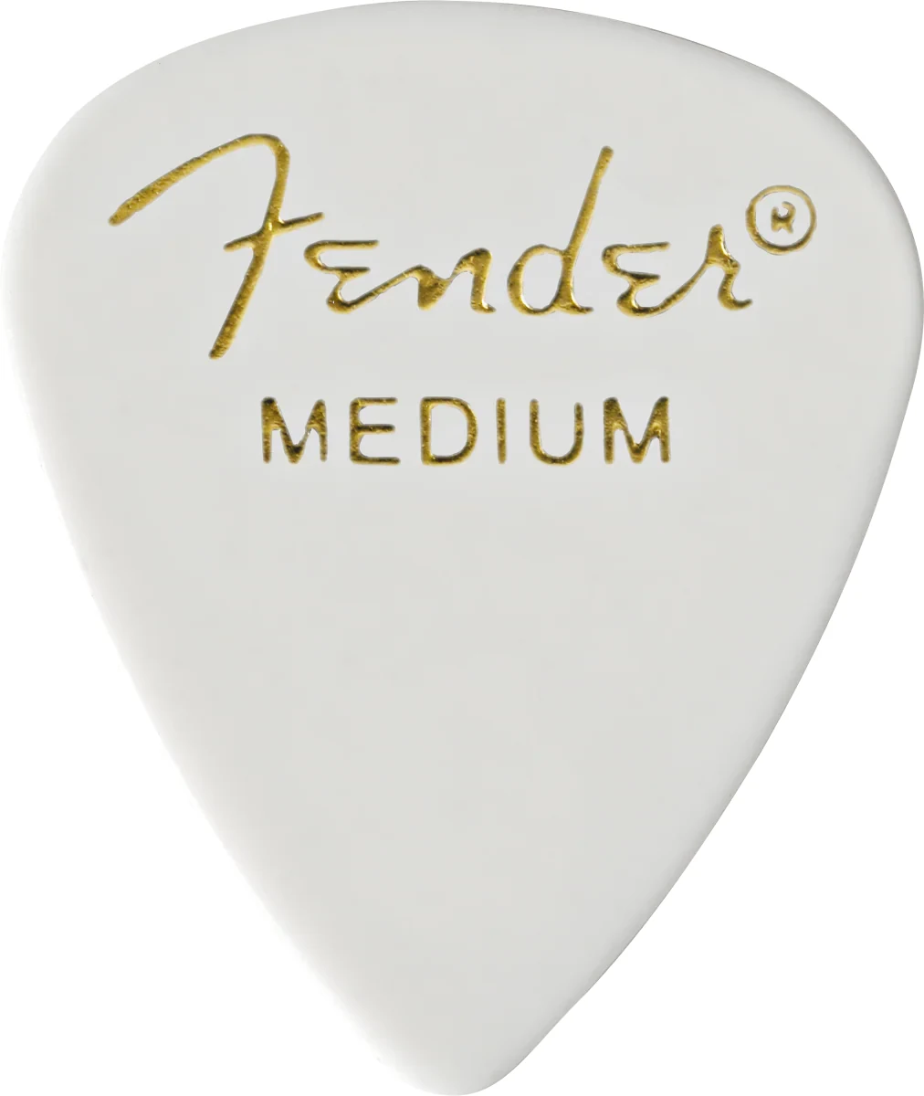 Fender Kit de 12 Plumillas Medium White Classic
