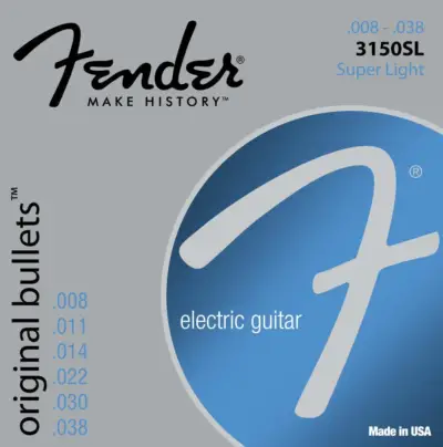 Juego de cuerdas Fender Original Bullets 3150SL Pure Nickel (.008–.038)