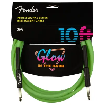 Cable Fender Profesional Fosforescente de 10 ft Verde