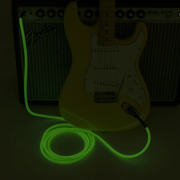 Cable de instrumento Fender Glow-in-the-Dark 18.6 ft verde - Imagen 2