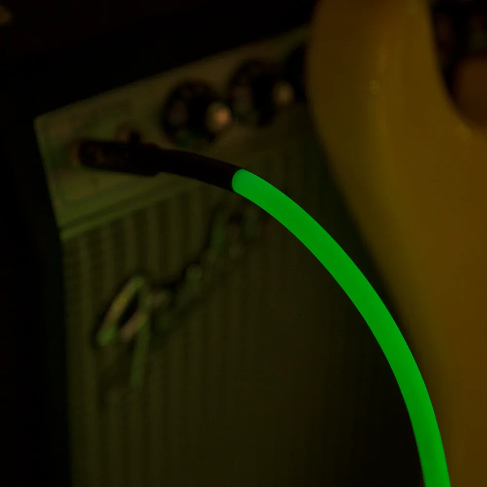 Cable de instrumento Fender Glow-in-the-Dark 18.6 ft verde - Imagen 4
