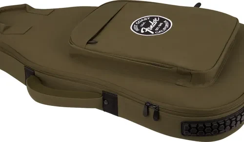 Funda Fender Troubador para guitarra eléctrica verde olivo - Imagen 3