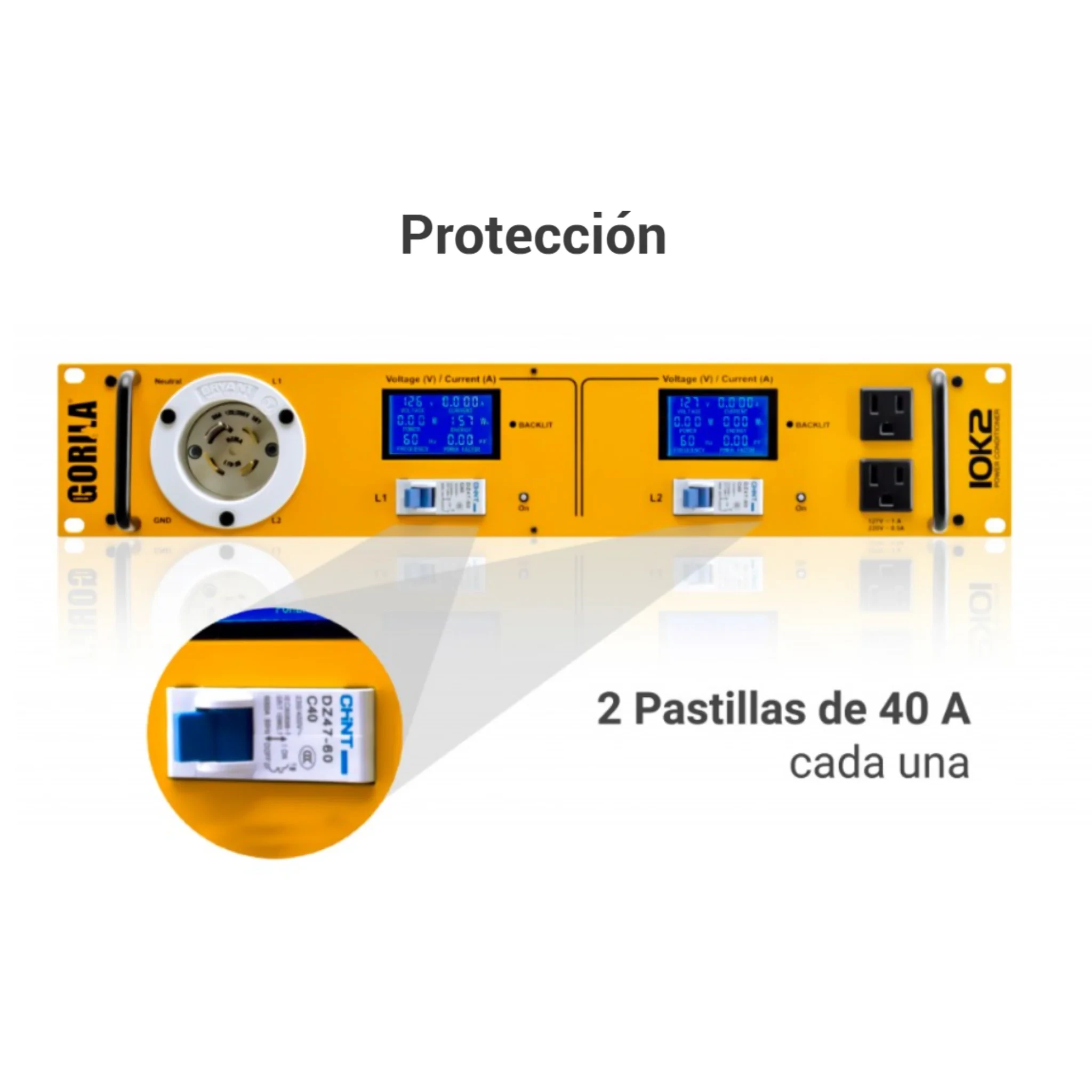 Gorila 10K2 Plus Acondicionador de Poder 12 Clavijas Polarizadas 10000 Wrms - Imagen 4