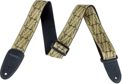 Correa Gretsch Double Penguin Stripe - Oro y Negro