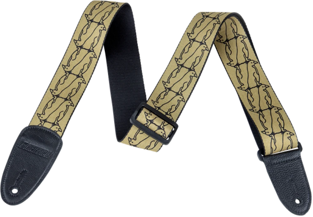 Correa Gretsch Double Penguin Stripe - Oro y Negro