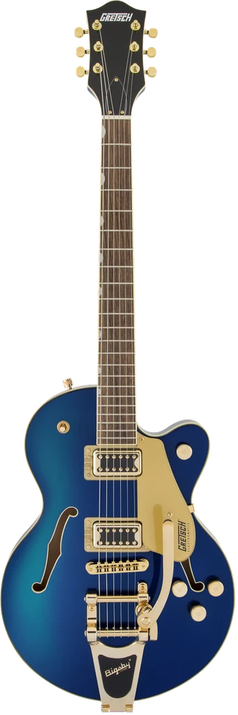 Gretsch G5655TG Electromatic Center Block Jr. Single-Cut - Azure Metallic con Hardware Dorado