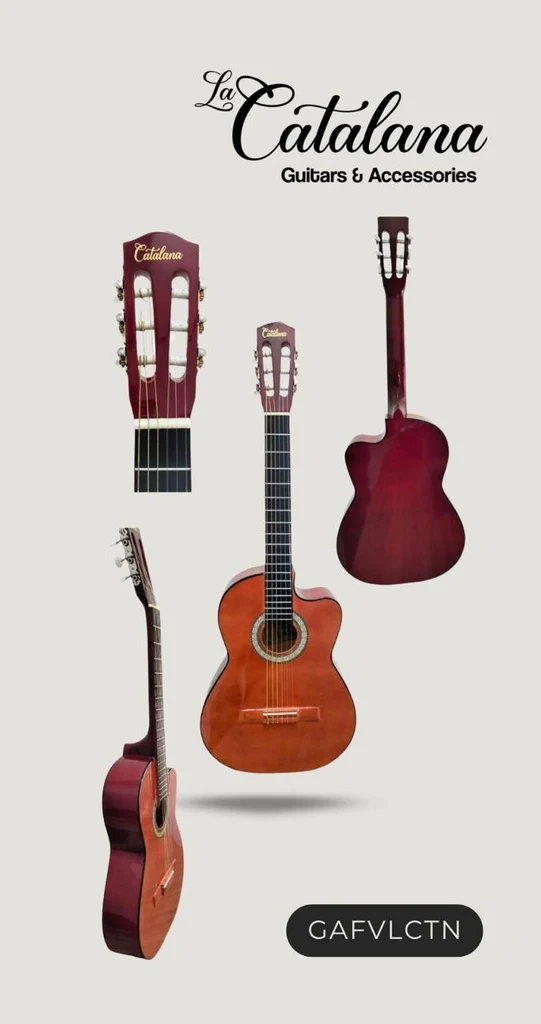 Guitarra Acústica Flamenca Vino Tapa Natural La Catalana