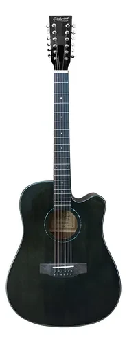 Guitarra Doce Cuerdas Electroacústica Natural con Accesorios
