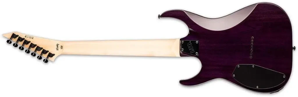 Guitarra eléctrica de 7 cuerdas LTD See Thru Purple firma Brian Head - Imagen 2