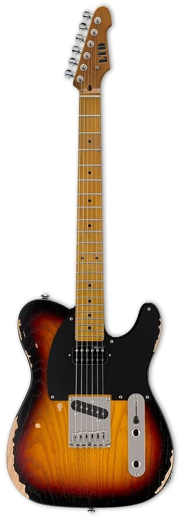 Guitarra eléctrica con acabado vintage 3-tone burst LTE254D3TB