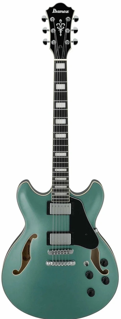 Guitarra eléctrica semi-hollow Ibanez AS73 Olive Metallic