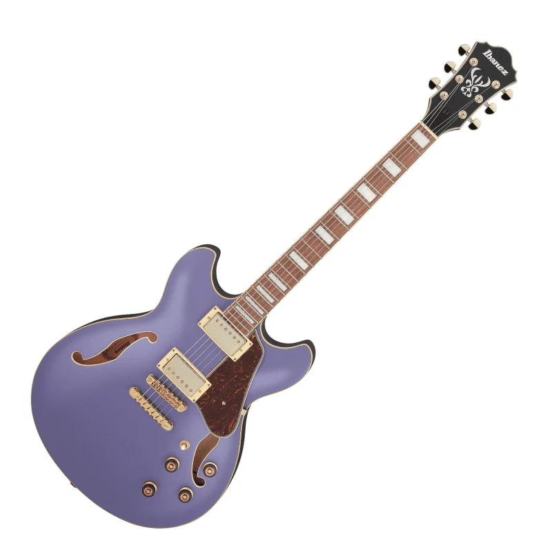 Guitarra eléctrica Ibanez AS73G-MPF color púrpura metálico mate - Imagen 2