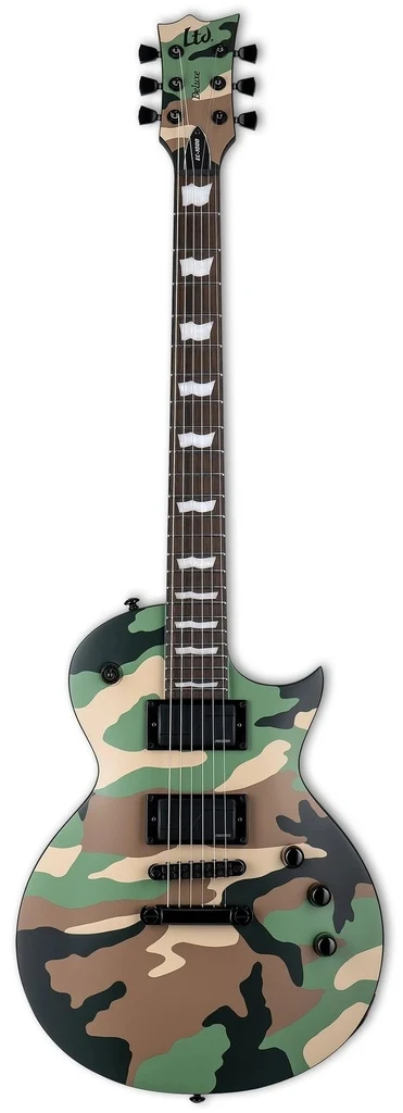 Guitarra eléctrica ESP LTD EC-1000 Deluxe Satin color camuflaje bosque