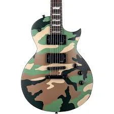 Guitarra eléctrica ESP LTD EC-1000 Deluxe Satin color camuflaje bosque - Imagen 2