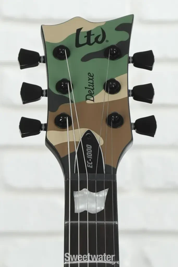 Guitarra eléctrica ESP LTD EC-1000 Deluxe Satin color camuflaje bosque - Imagen 3