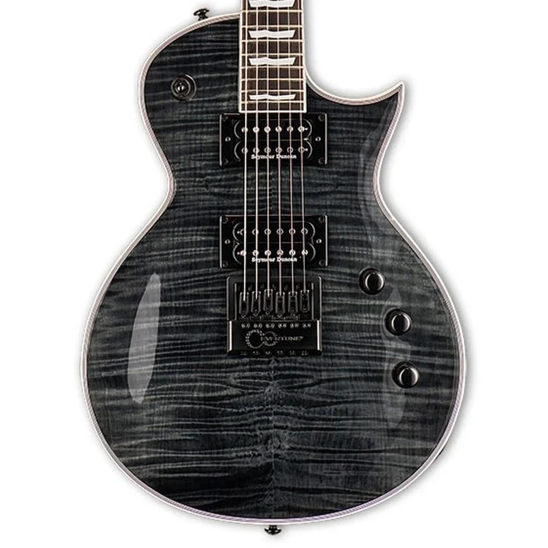 Guitarra eléctrica LTD EC-1000 Evertune See Thru Black - Imagen 2