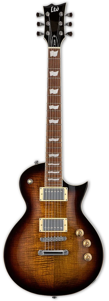 Guitarra eléctrica EC-256FM color marrón oscuro sunburst