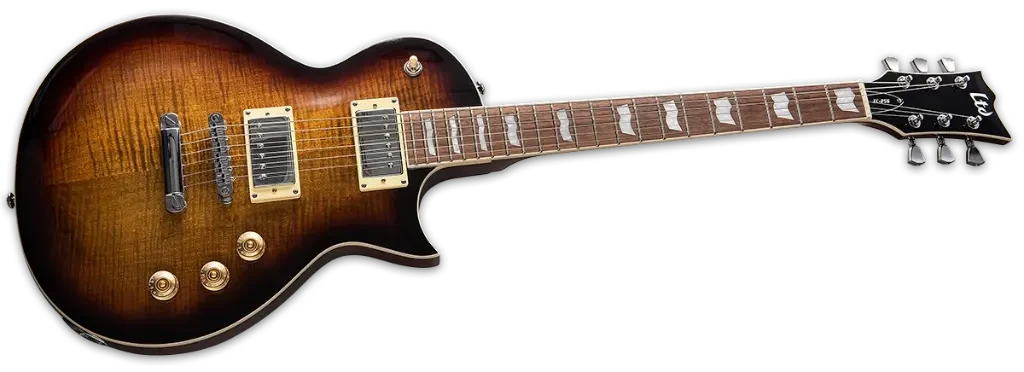 Guitarra eléctrica EC-256FM color marrón oscuro sunburst - Imagen 3