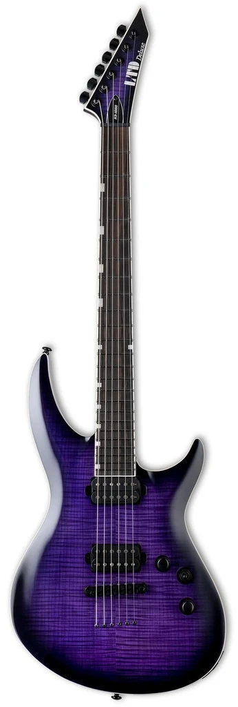 Guitarra eléctrica ESP LTD Deluxe See-Thru Purple Sunburst