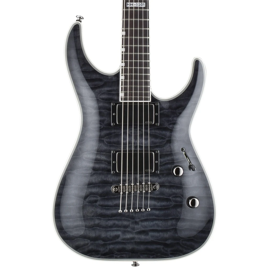 Guitarra eléctrica ESP LTD MH-1001NT en acabado negro satinado - Imagen 4