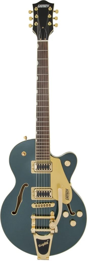 Guitarra eléctrica Gretsch G5655TG JR con Bigsby Cadillac Green y hardware dorado