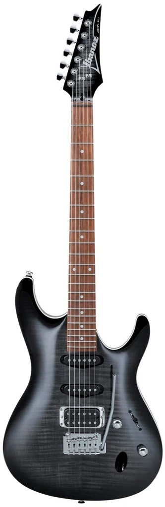 Guitarra eléctrica Ibanez SA260FM en acabado gris transparente