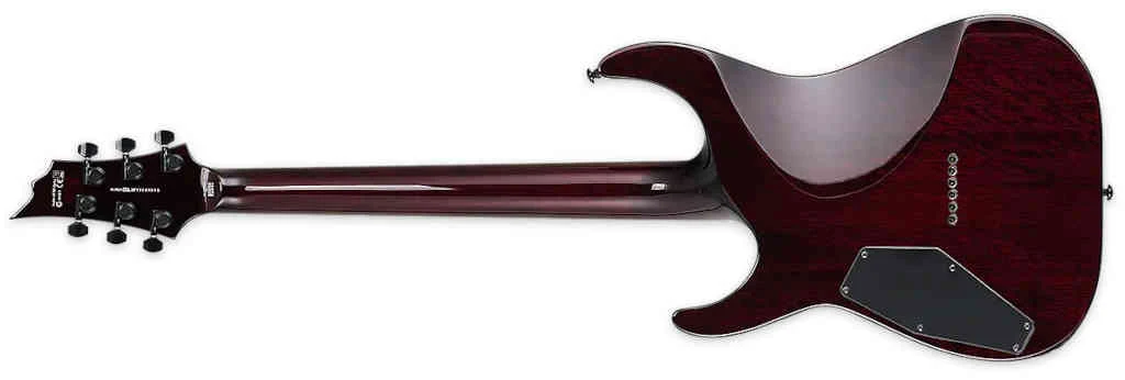 Guitarra eléctrica H-1001 con tapa de arce acolchado en negro cereza - Imagen 3